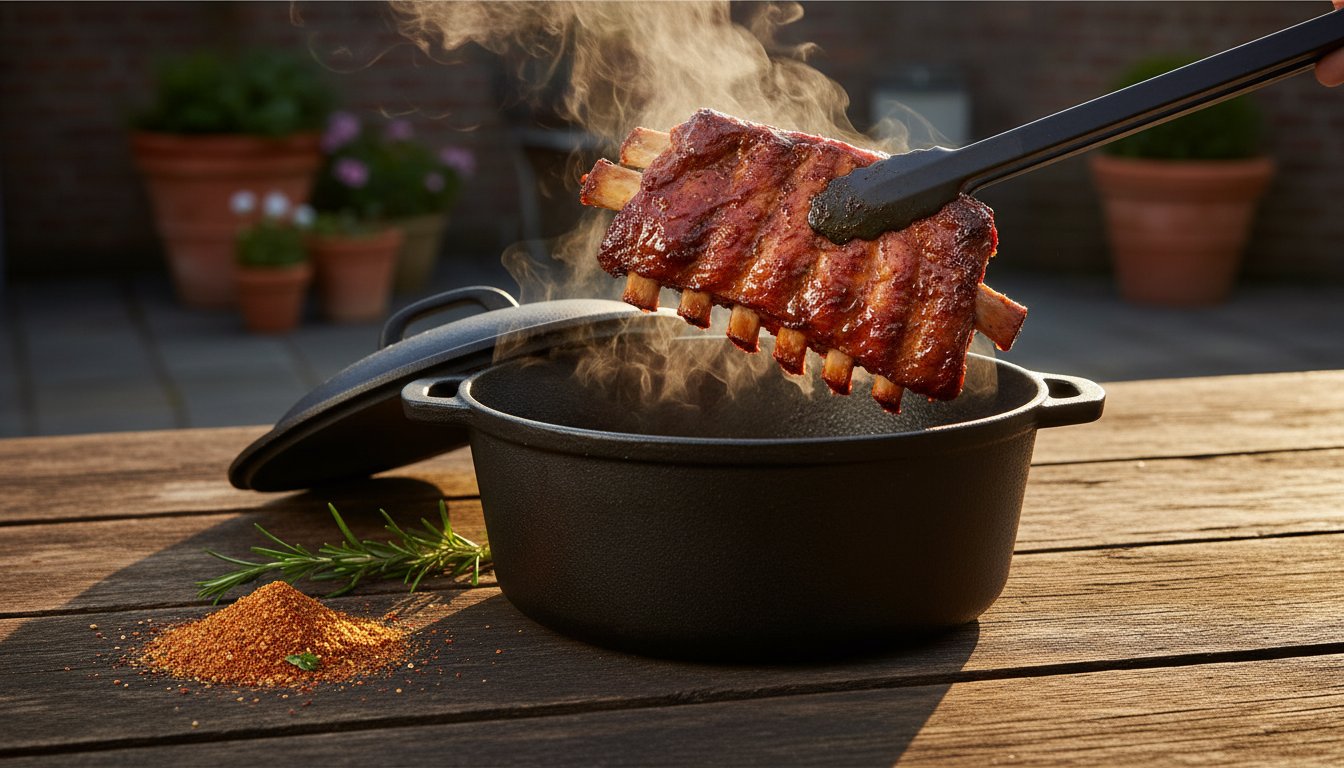 Spareribs uit de dutch oven