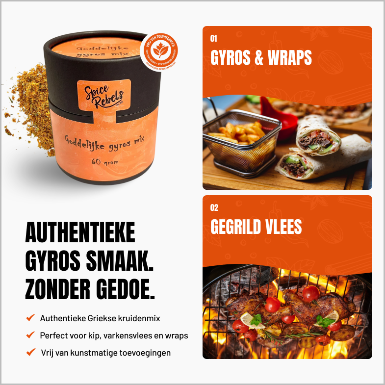Goddelijke gyros mix - Gyros kruidenmix