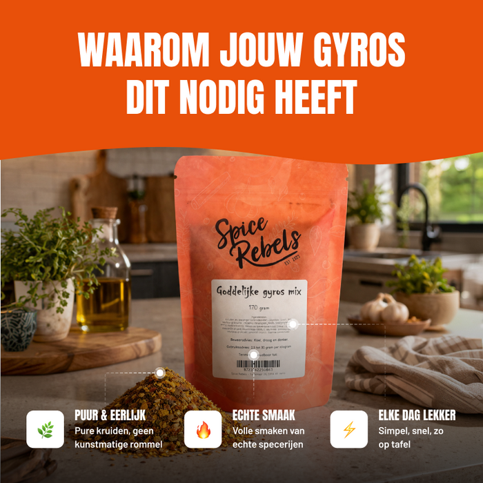 Goddelijke gyros mix - Gyros kruidenmix