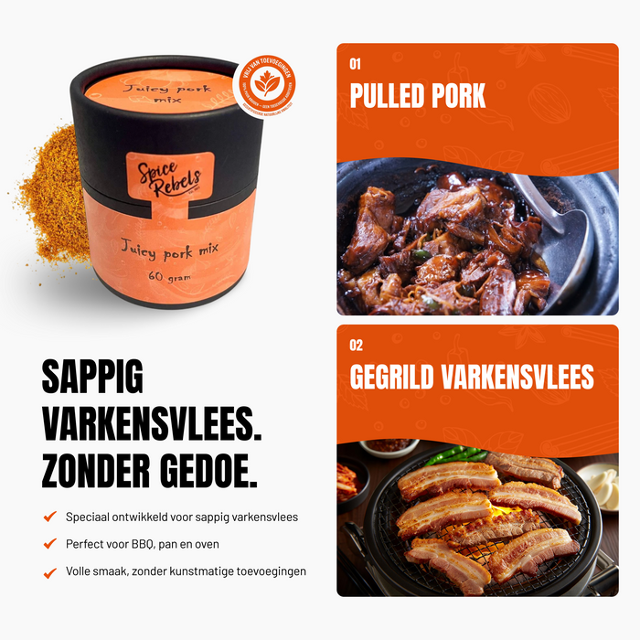 Juicy pork mix - Pulled pork kruidenmix