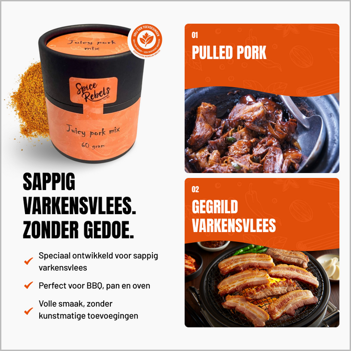 Juicy pork mix - Pulled pork kruidenmix