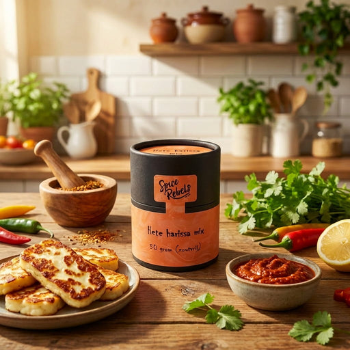 Halloumi met Harissa kruiden