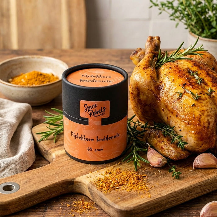 Kipkruiden met geroosterde kip