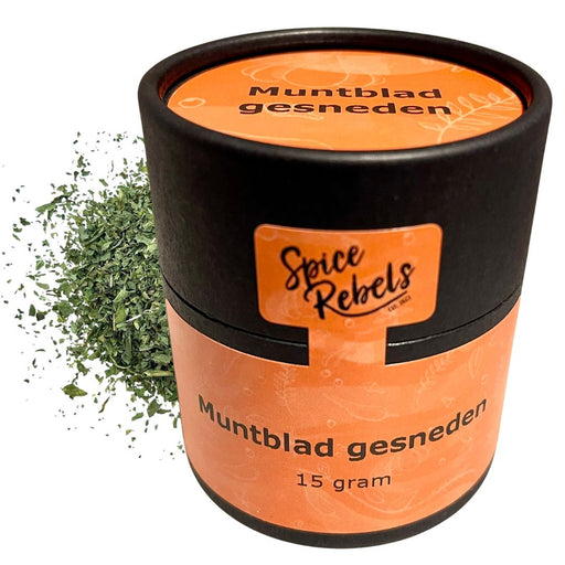 Potje muntblad gesneden