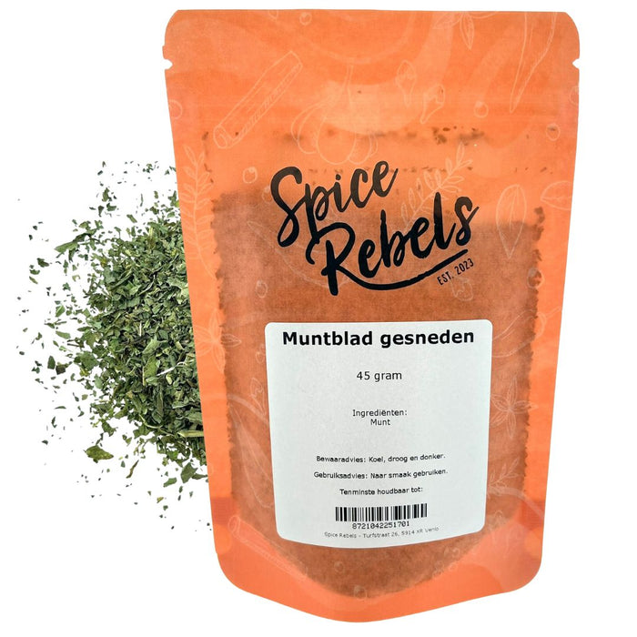 Muntblad gesneden