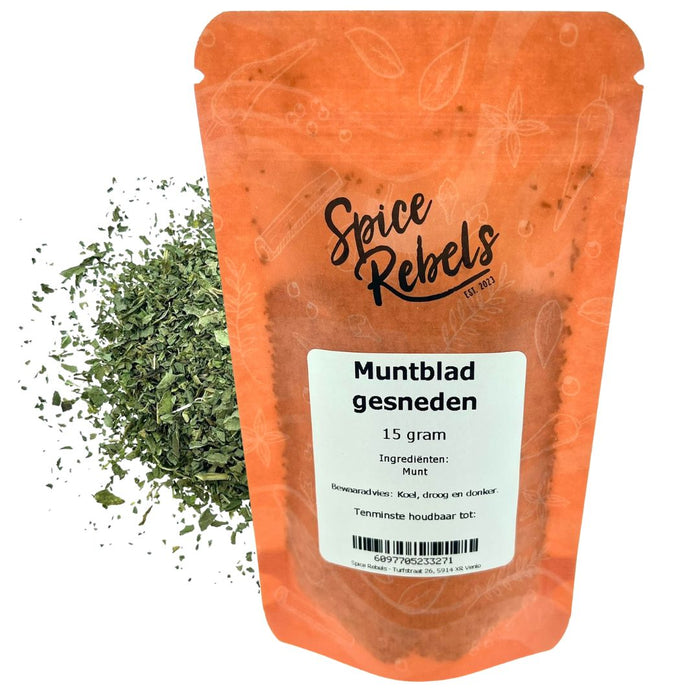 Muntblad gesneden