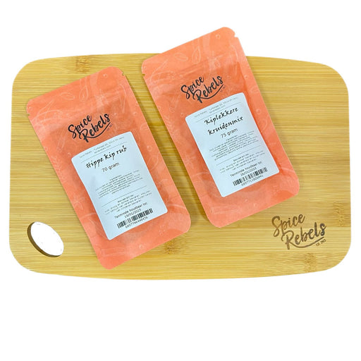 Serveerplank met kipkruiden