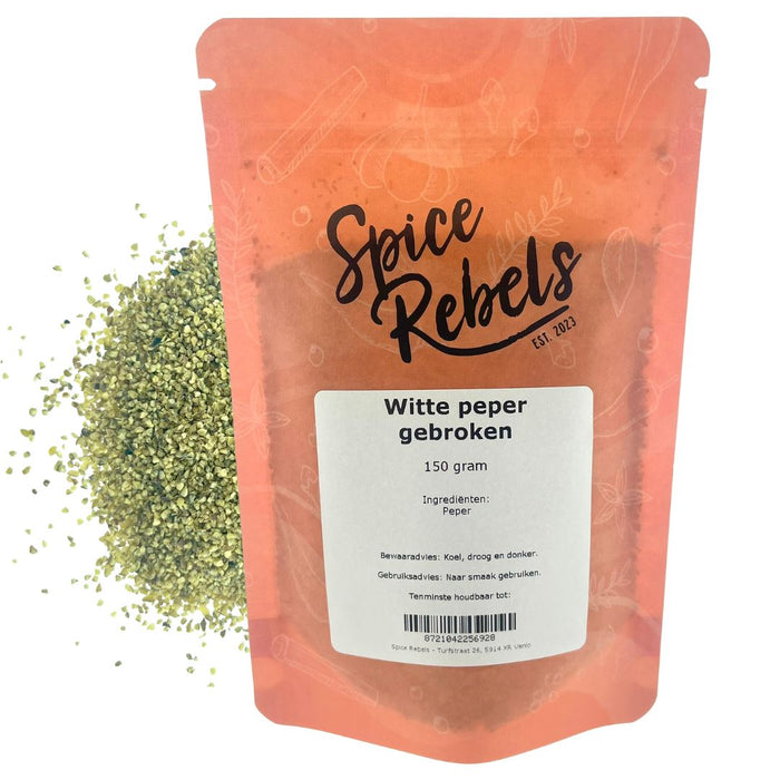 Witte peper gebroken