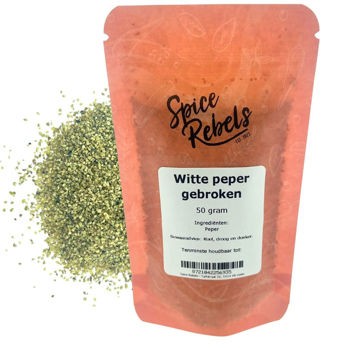 Witte peper gebroken