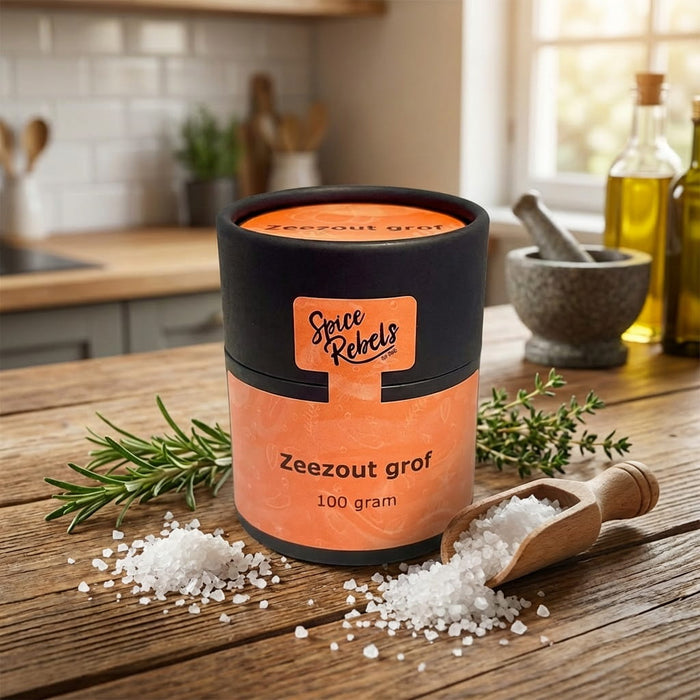 Zeezout grof op tafel