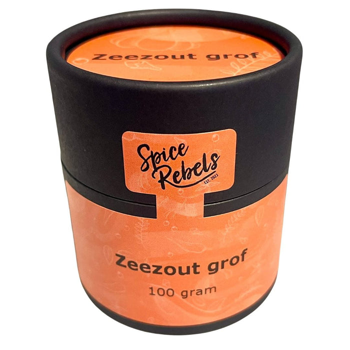 Grof zeezout in een potje