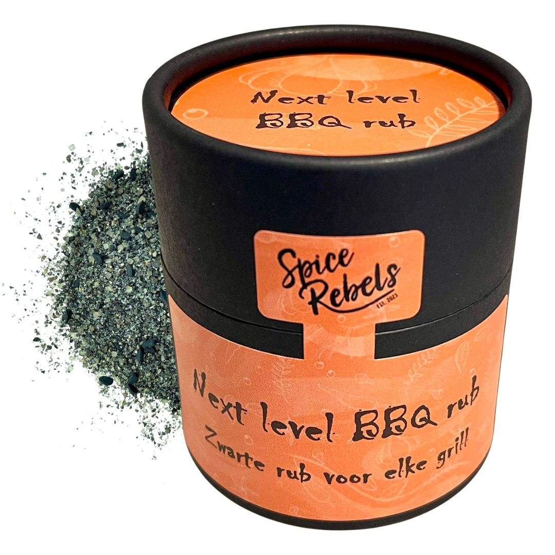 Potje zwarte bbq rub