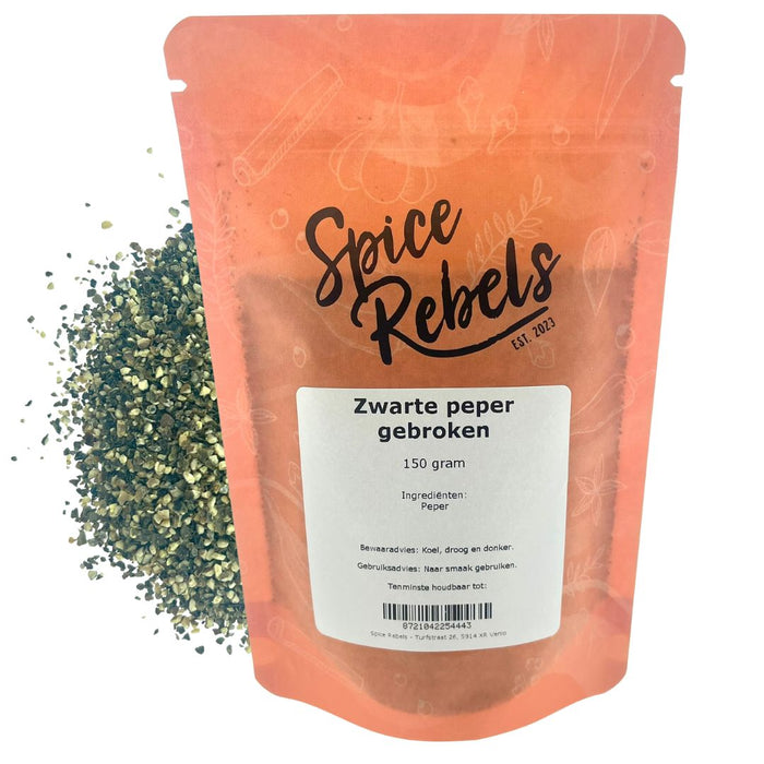Zwarte peper gebroken