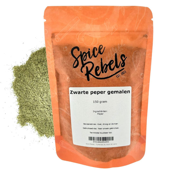 Zwarte peper gemalen