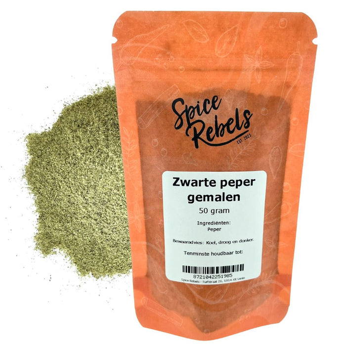Zwarte peper gemalen